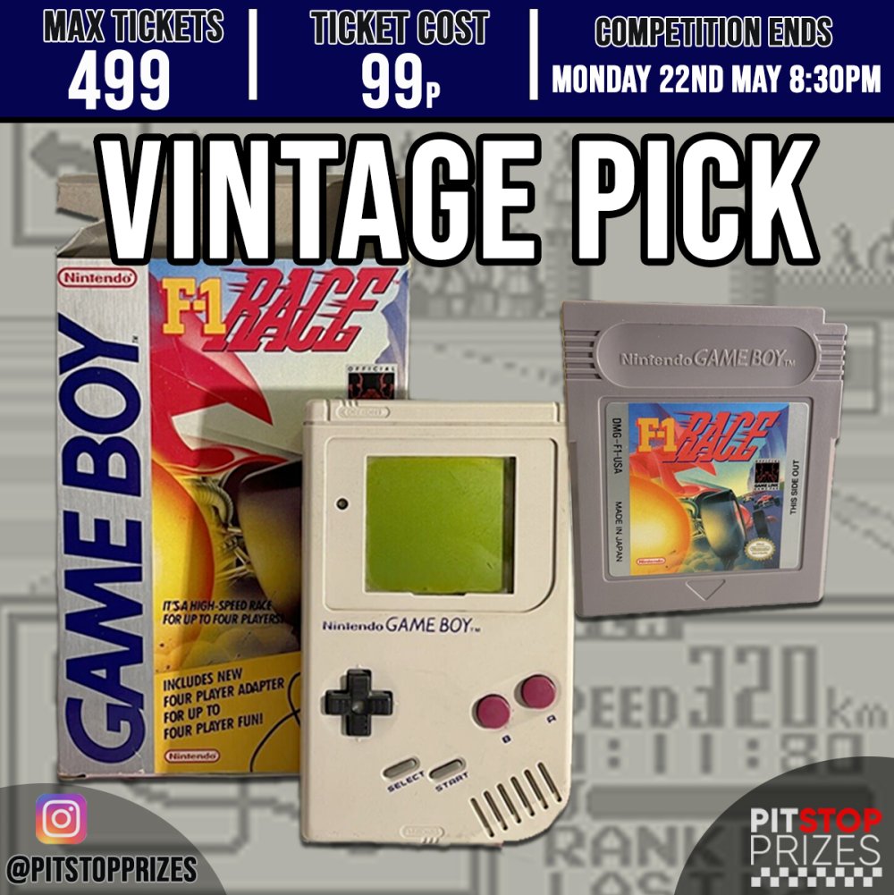 VINTAGE PICK - 1989 NINTENDO GAME BOY + F1 RACE GAME
