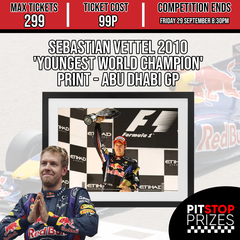 SEBASTIAN VETTEL FRAMED PRINT