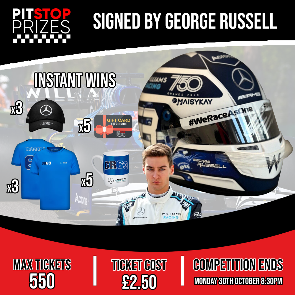 SIGNED GEORGE RUSSELL 1:2 HELMET