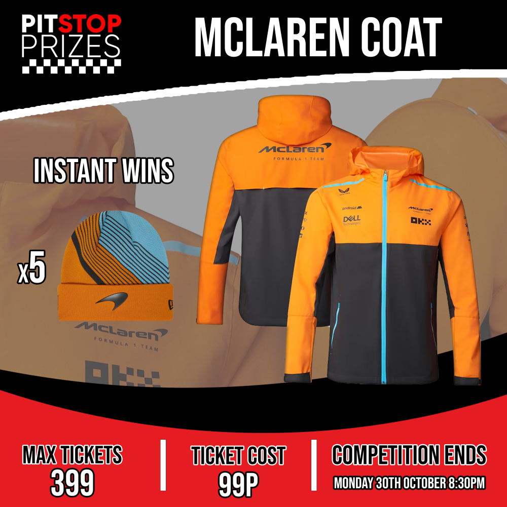 MCLAREN RAIN COAT + 5 INSTANT WINS