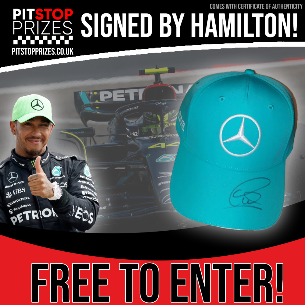 FREE TO ENTER! MERCEDES CAP SIGNED BY LEWIS HAMILTON!