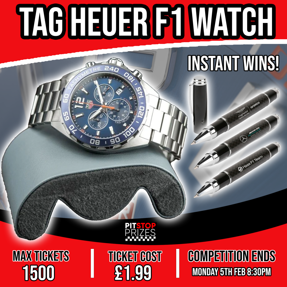 TAG HEUER FORMULA 1 WATCH + 3 INSTANT WINS!