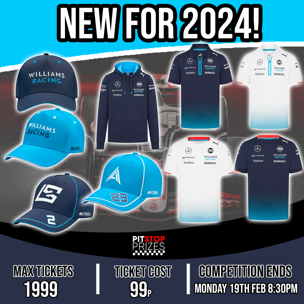 NEW FOR 2024: WILLIAMS RACING MERCH!