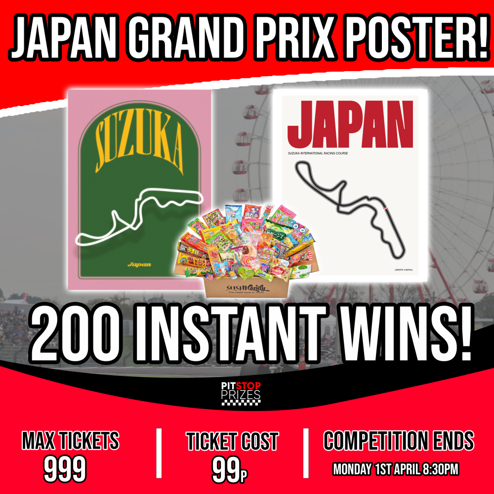 JAPAN GRAND PRIX POSTER! 200 INSTANT WINS!!