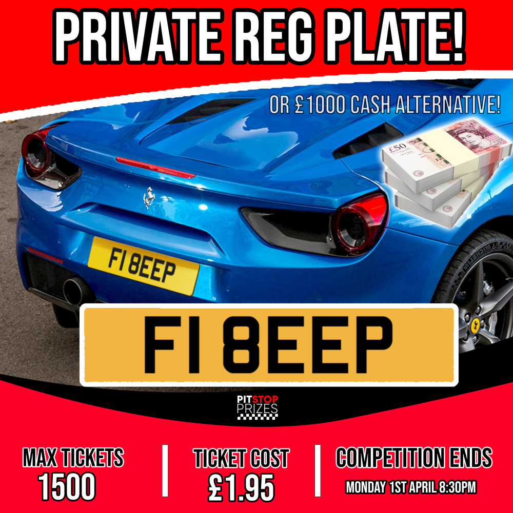 PRIVATE REG PLATE OR £1000 CASH ALTERNATIVE!