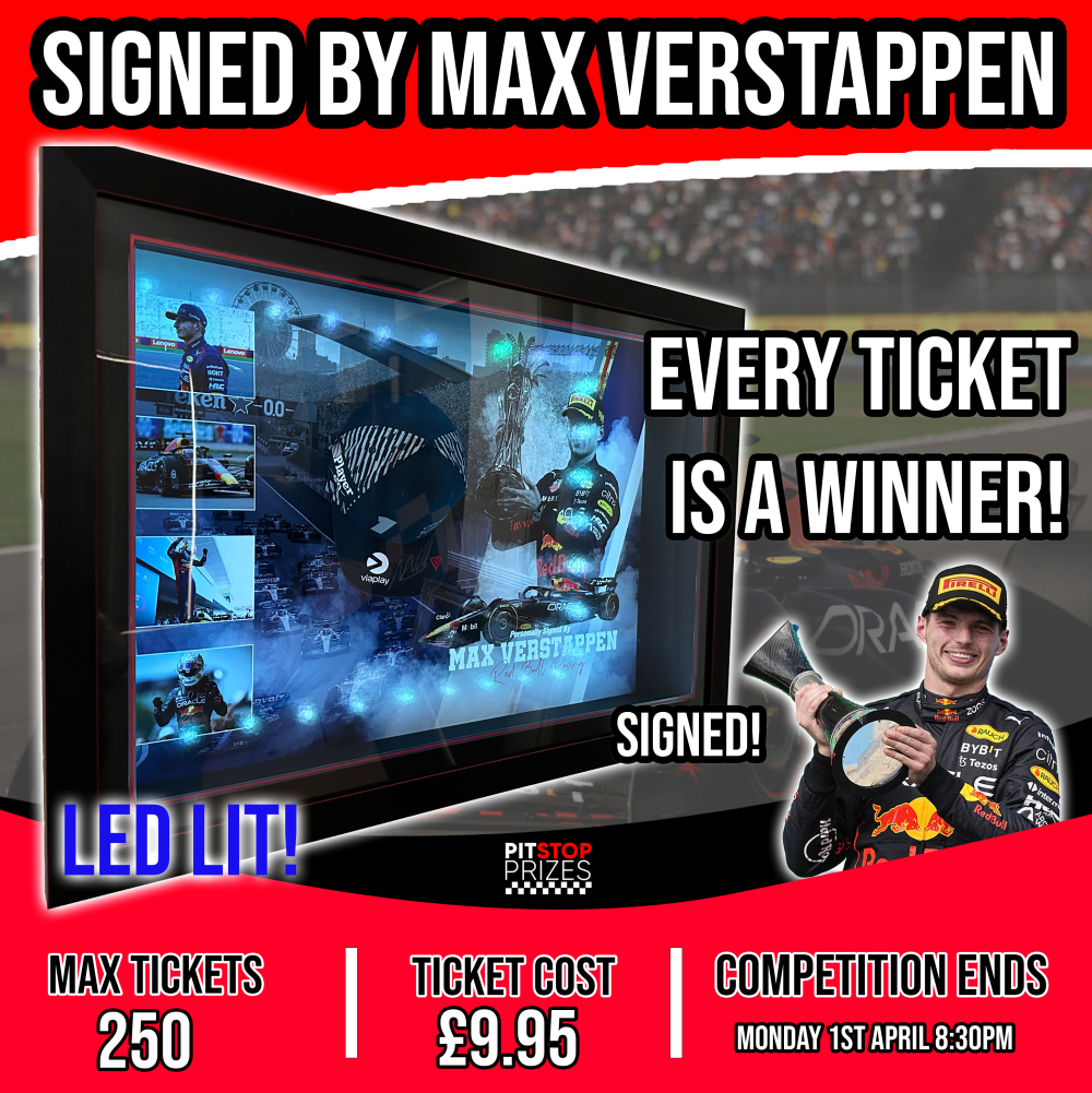 SIGNED BY: MAX VERSTAPPEN! EVERY TICKETS A WINNER!