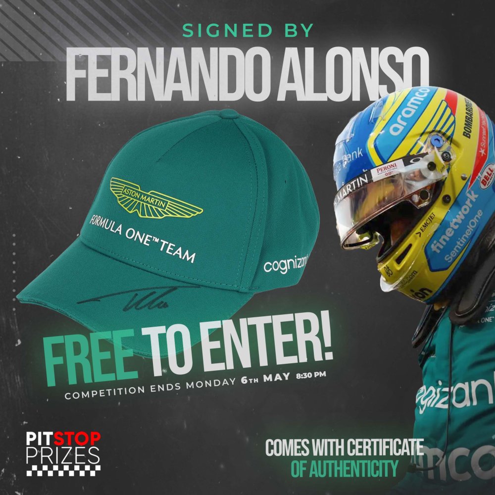 FREE TO ENTER: SIGNED BY ALONSO!