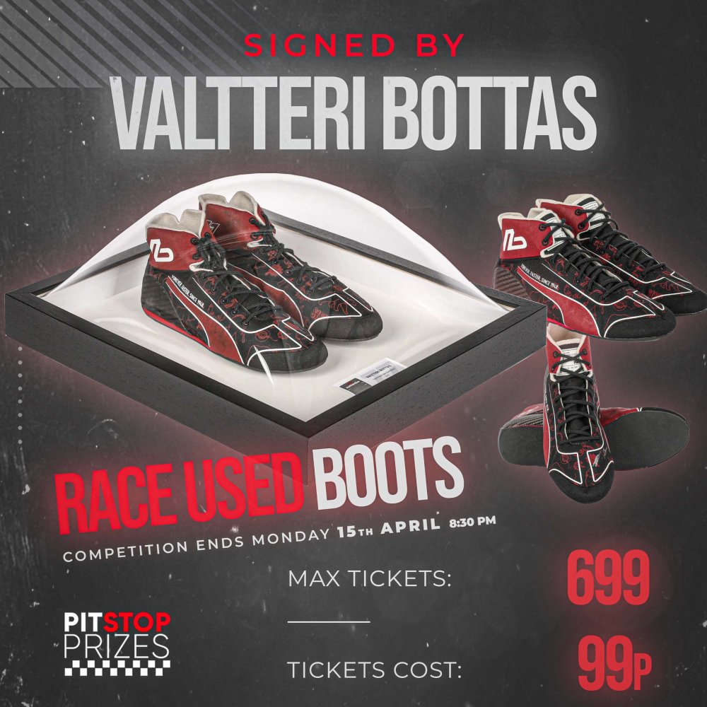 RACE USED & SIGNED BY VALTTERI BOTTAS!