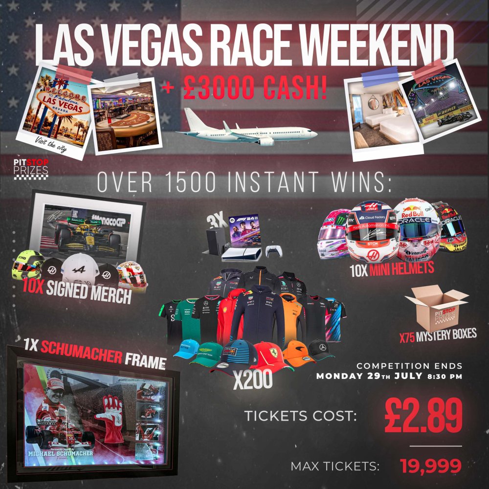 LAS VEGAS RACE WEEKEND & £3000 CASH!! PLUS OVER 1500 INSTANT WINS!!