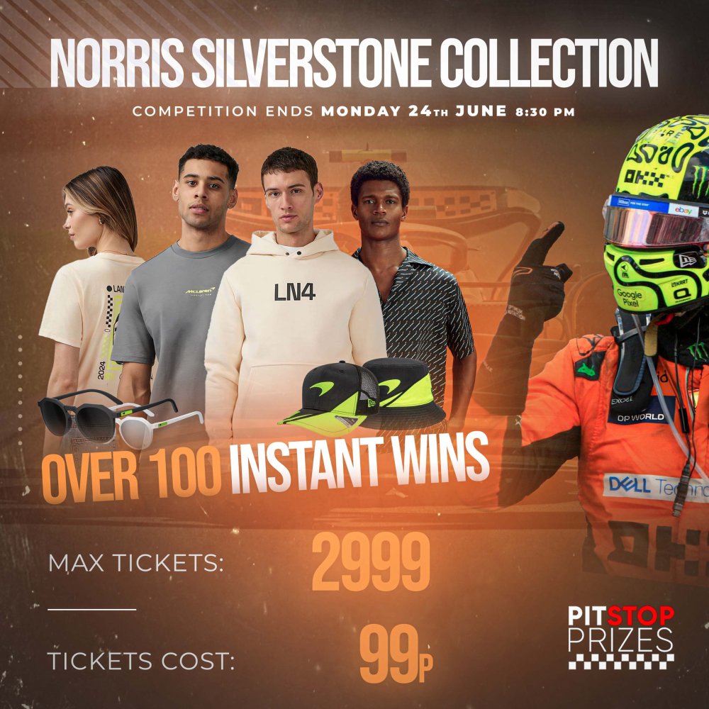 LANDO SILVERSTONE MERCH! OVER 100 INSTANT WINS!