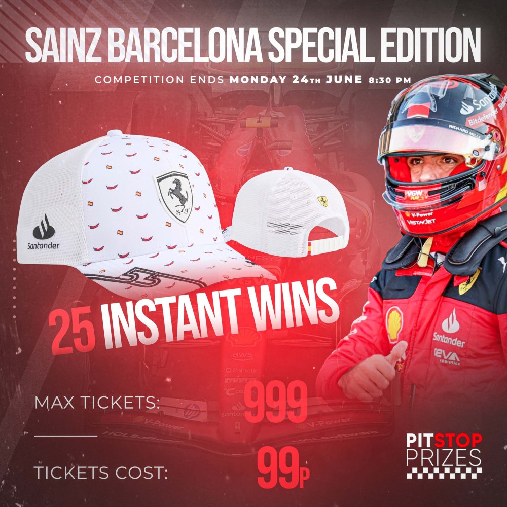 SPECIAL EDITION: SAINZ CAP! PLUS 25 INSTANT WINS!