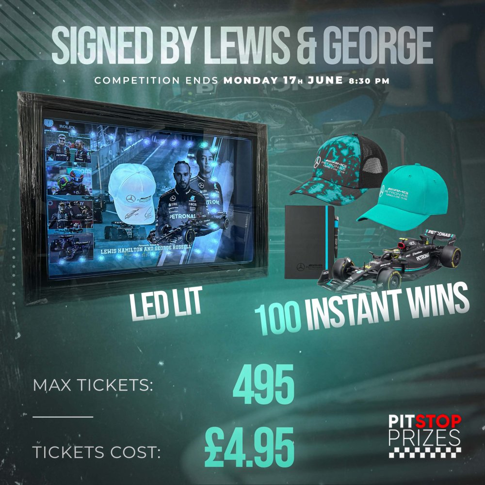 SIGNED BY GEORGE & LEWIS! 100 INSTANT WINS!