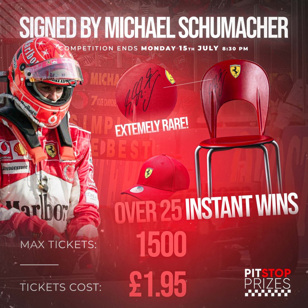 MICHAEL SCHUMACHER SIGNED SCUDERIA FERRARI SEAT
