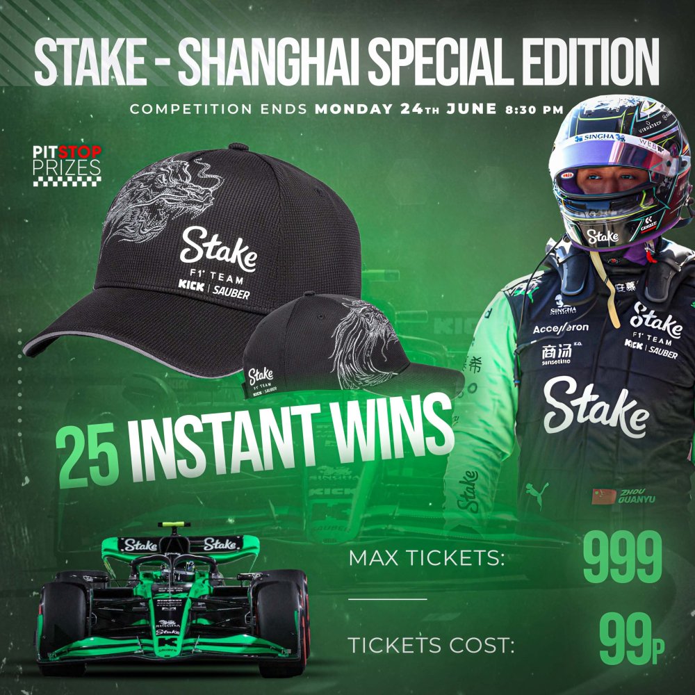 SPECIAL EDITION: GUANYU CAP CHINA GP! PLUS 25 INSTANT WINS!