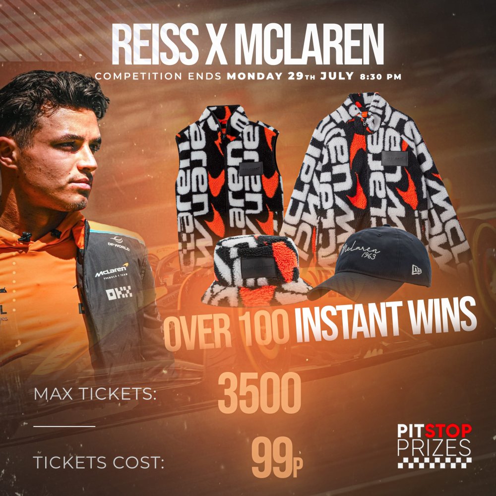 REISS x MCLAREN! OVER 100 INSTANT WINS!