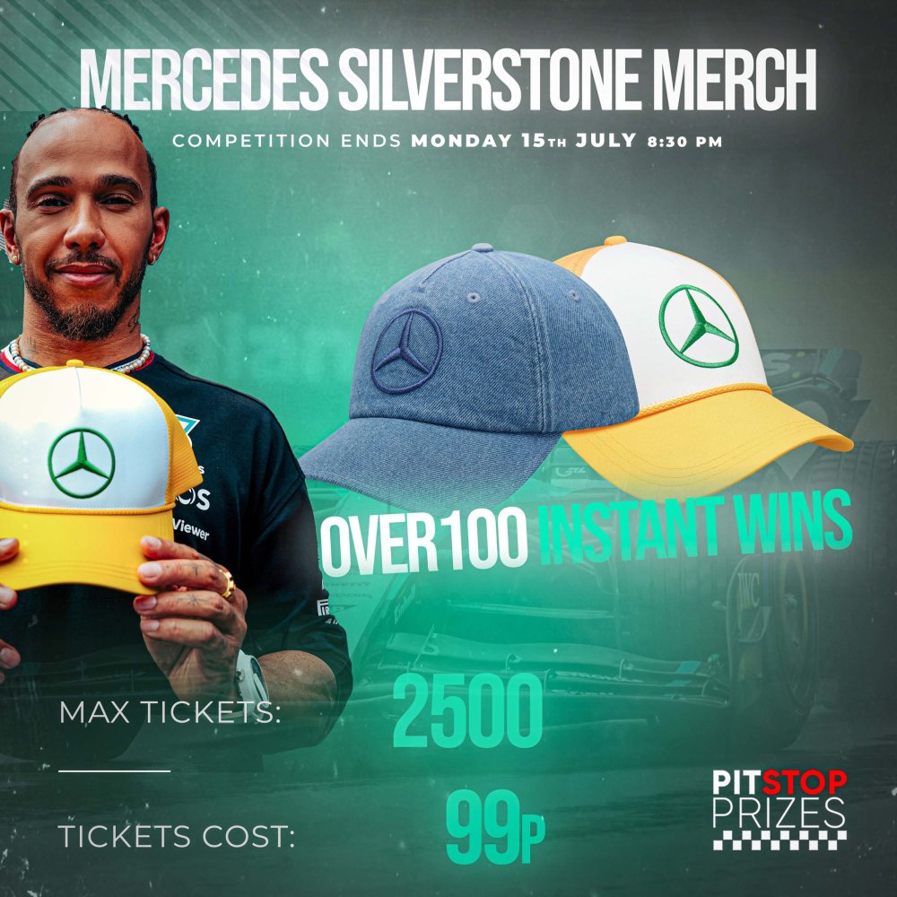 MERCEDES SILVERSTONE MERCH! OVER 100 INSTANT WINS!