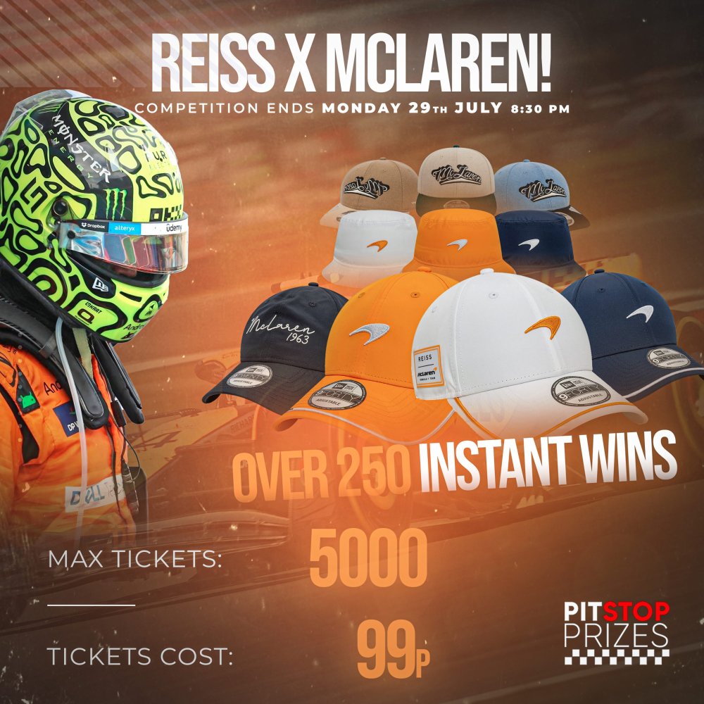 REISS x MCLAREN CAPS! OVER 250 INSTANT WINS!