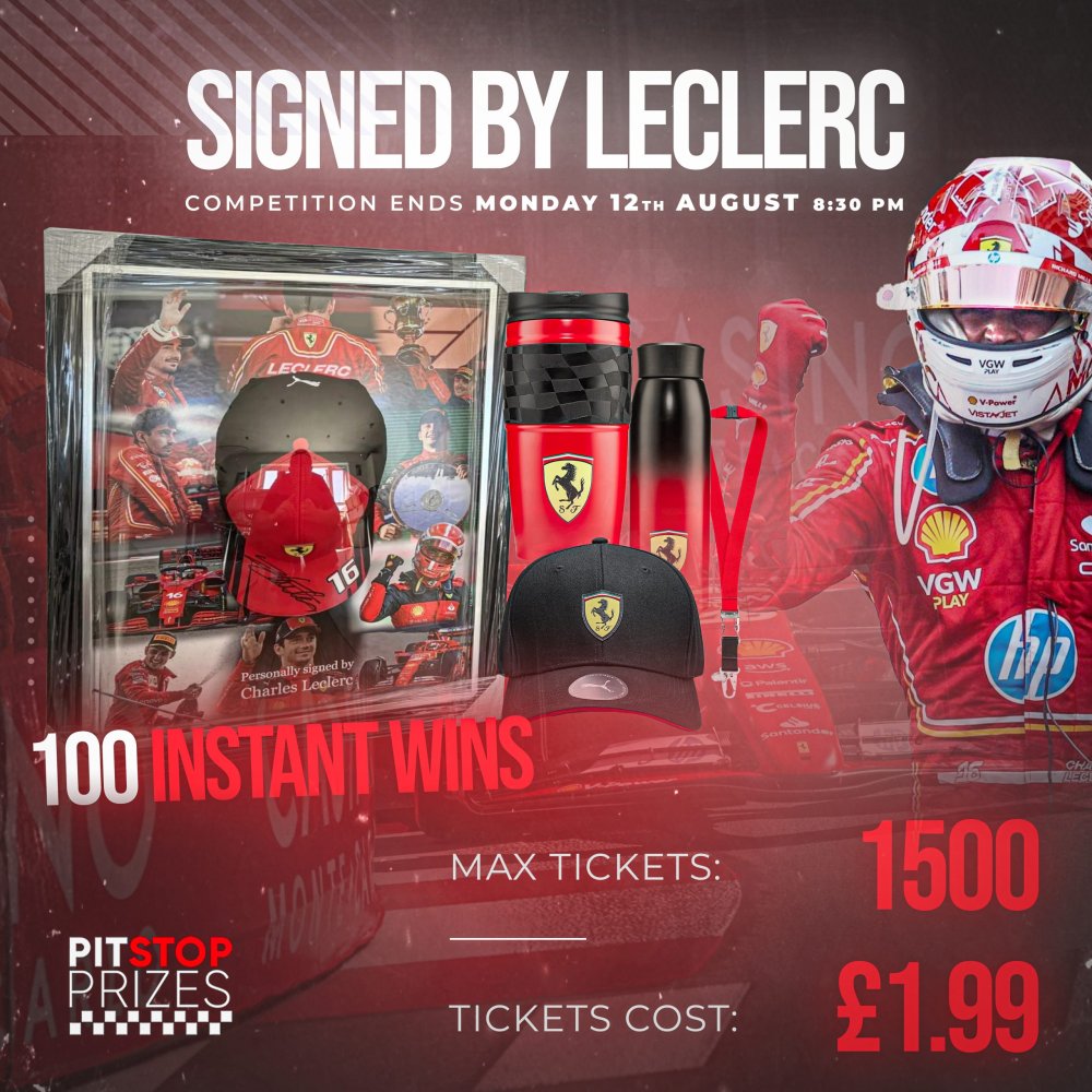 SIGNED BY LECLERC! PLUS OVER 100 INSTANT WINS!
