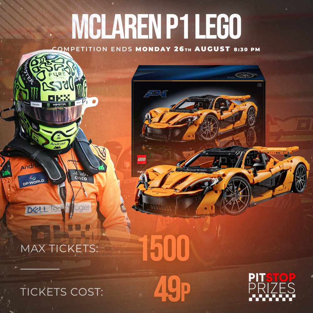 MCLAREN P1 LEGO SET! 49p TICKETS!