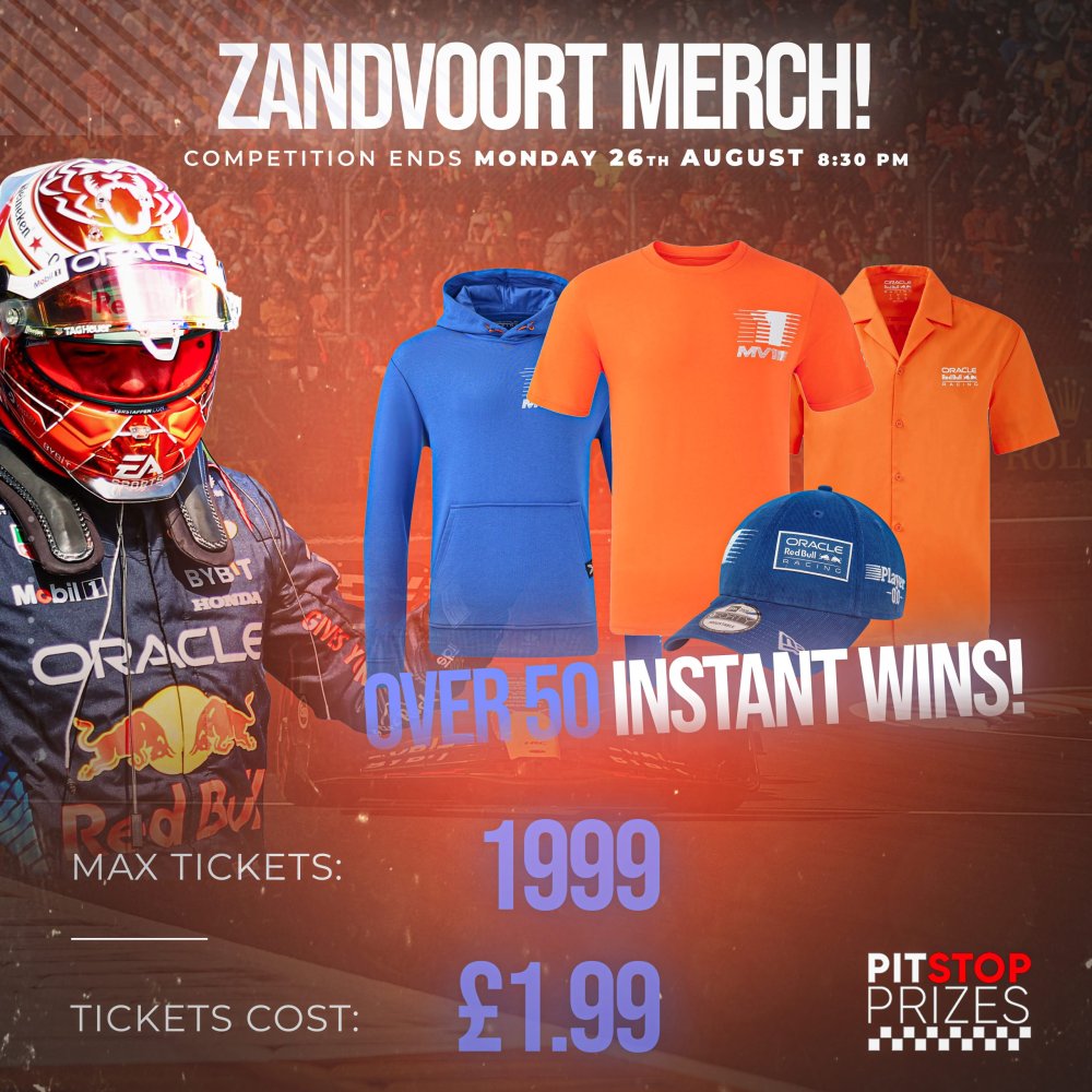 ZANDVOORT MERCH! OVER 50 INSTANT WINS!