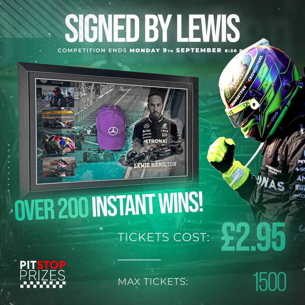 SIGNED BY LEWIS! OVER 200 INSTANT WINS!