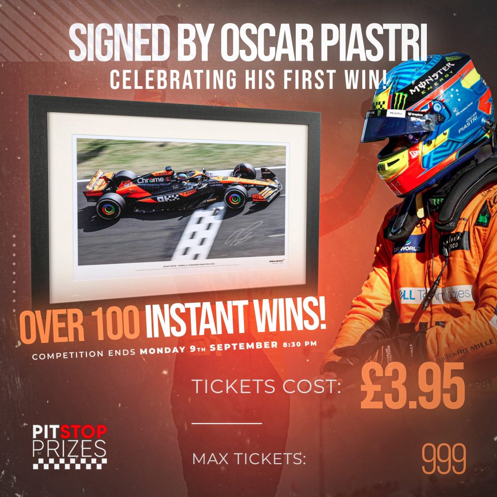 SIGNED BY PIASTRI! OVER 100 INSTANT WINS!