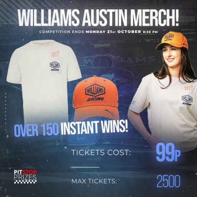 AUSTIN SPECIAL MERCH: WILLIAMS RACING! OVER 150 INSTANT WINS!