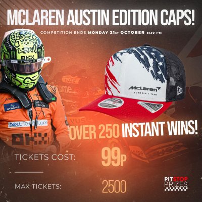 AUSTIN SPECIAL: MCLAREN CAPS! OVER 250 INSTANT WINS!
