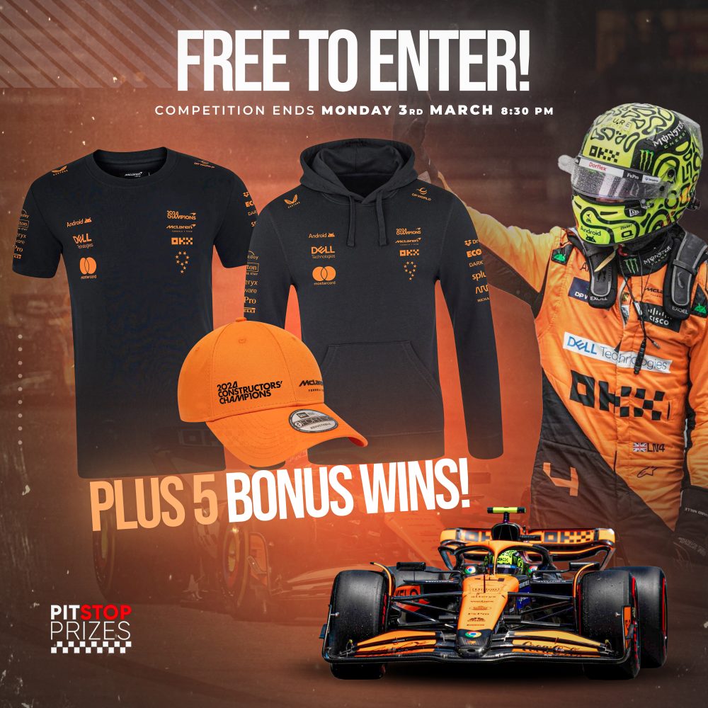 FREE TO ENTER: MCLAREN CONSTRUCTOR CHAMPIONS MERCH!!