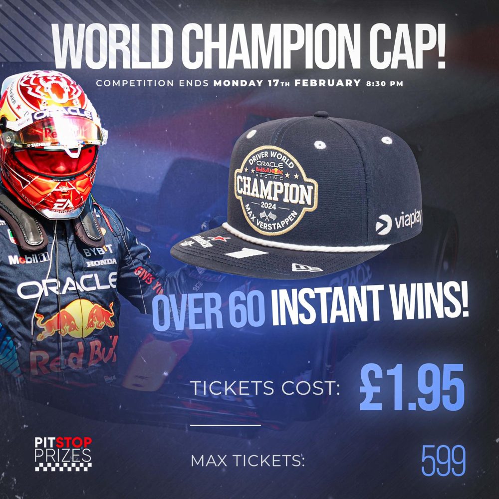 VERSTAPPEN CHAMPION CAP! OVER 60 INSTANT WINS!