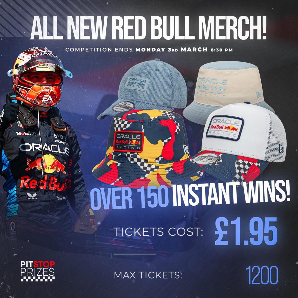 ALL NEW RED BULL MERCH! OVER 150 INSTANT WINS!