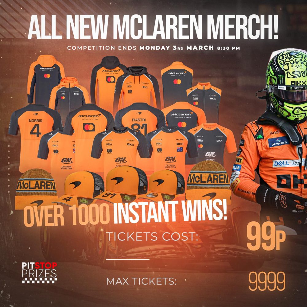 ALL NEW: MCLAREN 2025 MERCH! OVER 1000 INSTANT WINS!