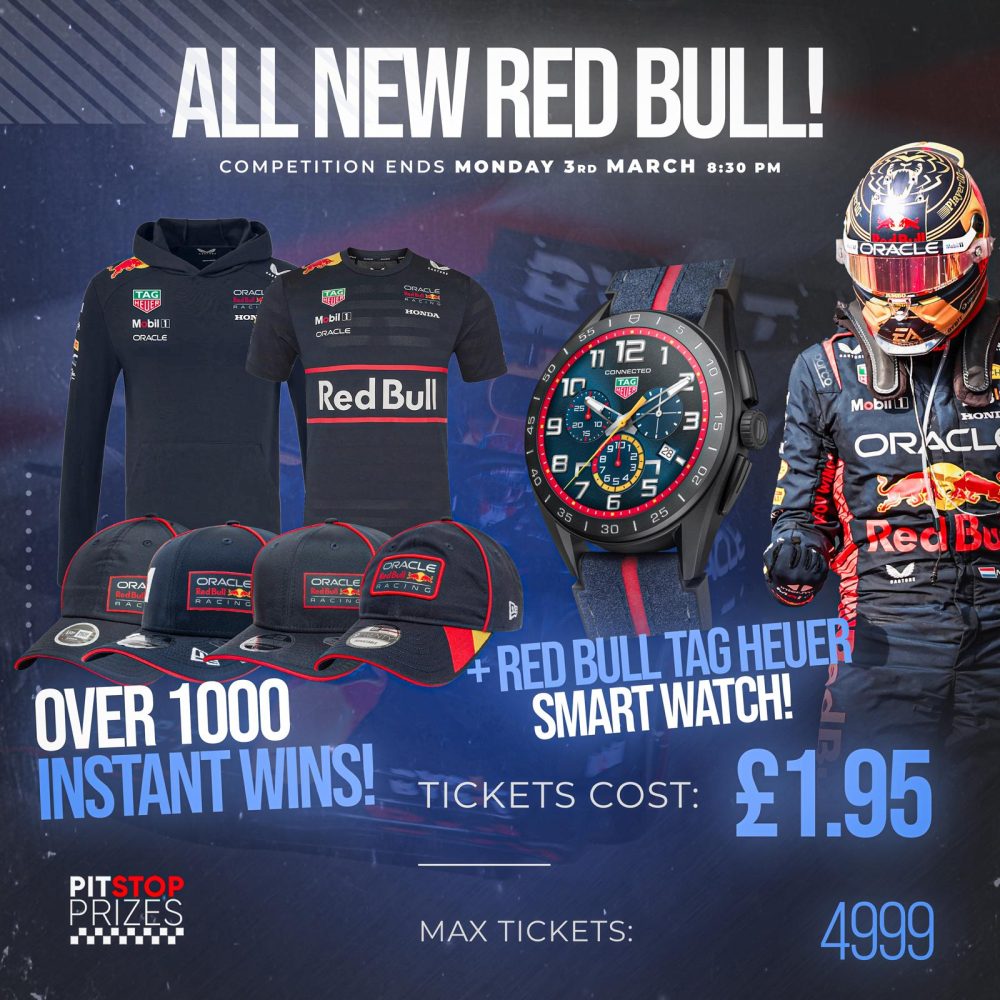 ALL NEW: RED BULL TAG HEUER SMART WATCH! PLUS OVER 1000 MERCH INSTANT WINS!