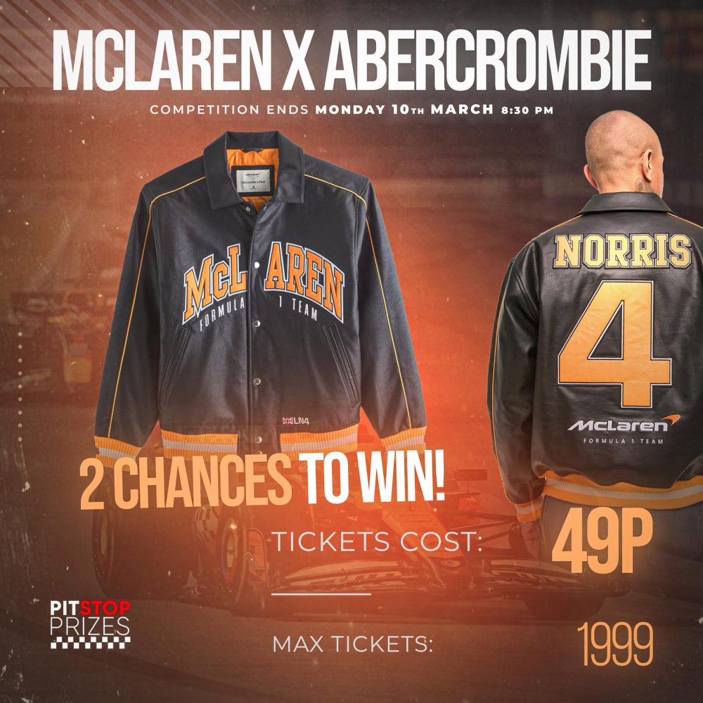 49p COMP: ABERCROMBIE x MCLAREN! 2 CHANCES TO WIN!