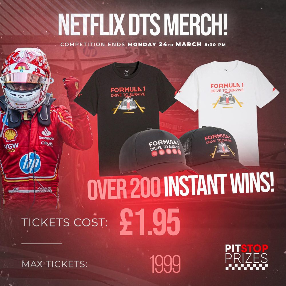 NETFLIX DRIVE TO SURVIVE MERCH! OVER 200 INSTANT WINS!