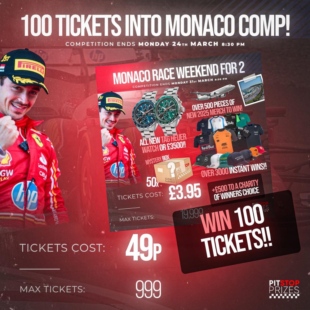 49p COMP: 100 TICKETS INTO MONACO COMP!!