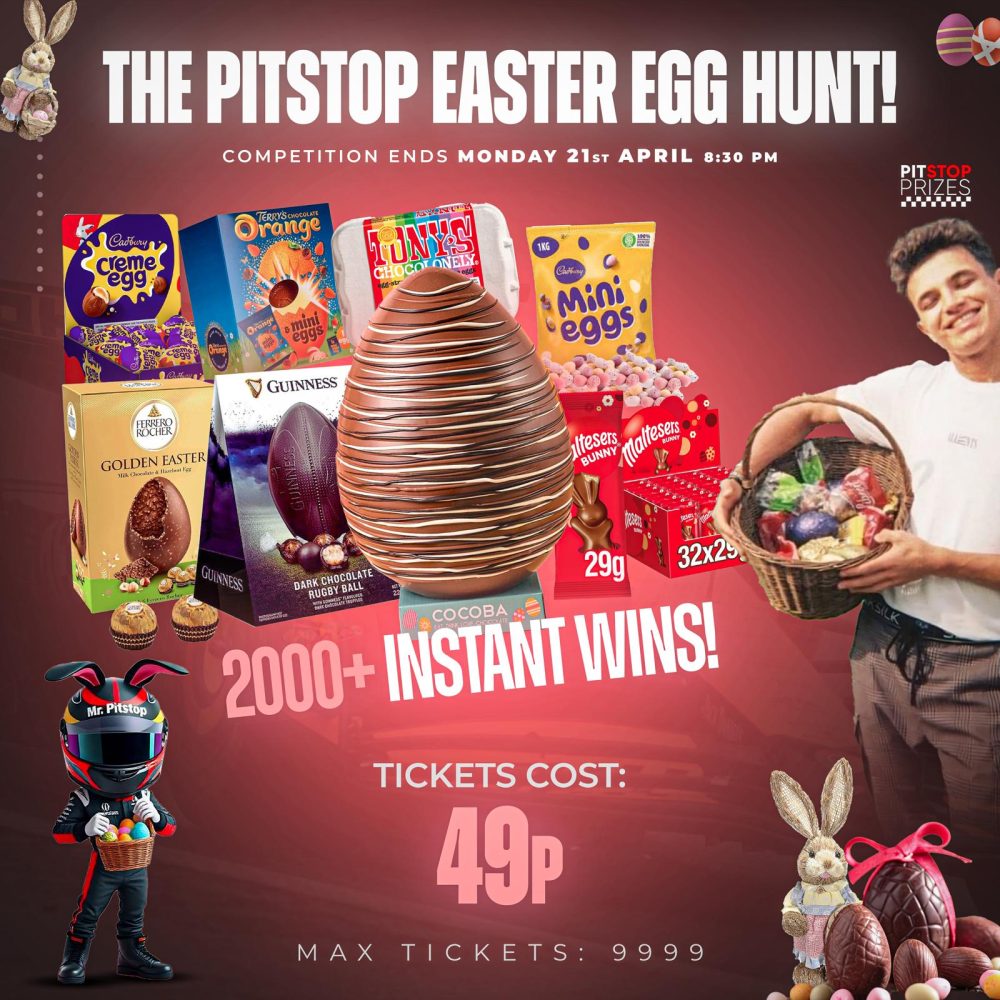 49p COMP: PITSTOP EASTER EGG HUNT! 2000+ INSTANT WINS!!