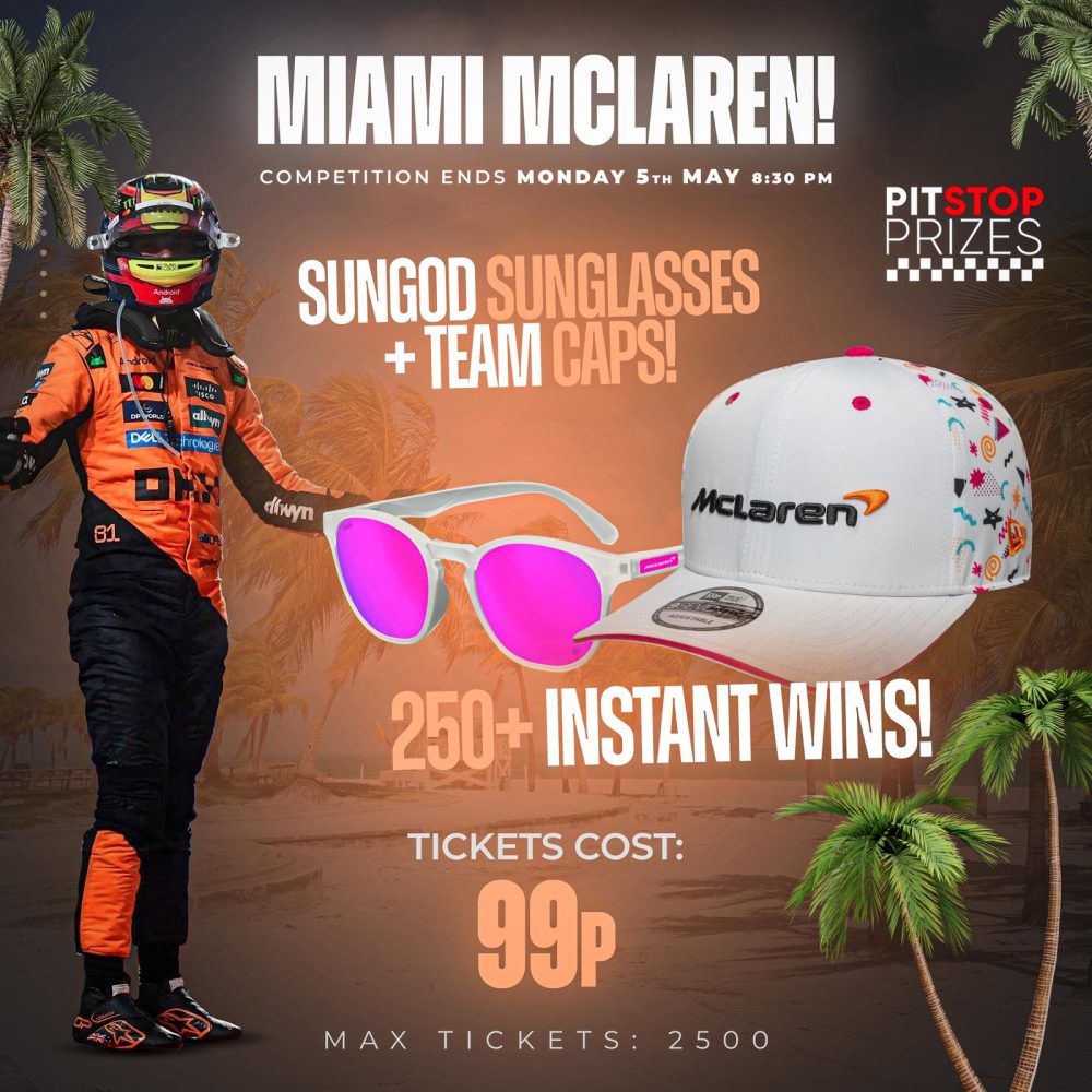 MIAMI SPECIAL: MCLAREN & SUNGOD MERCH! 250+ INSTANT WINS!