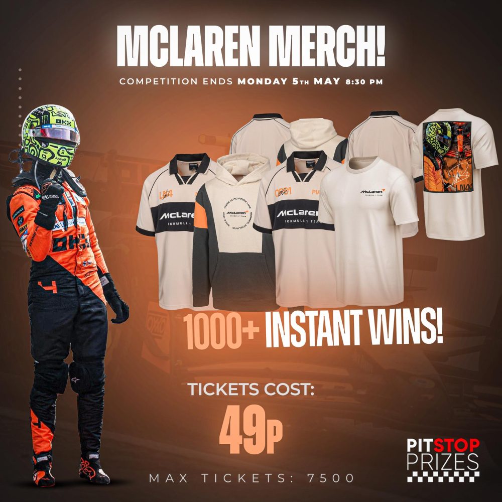 49p COMP: MCLAREN MERCH! 1000+ INSTANT WINS!