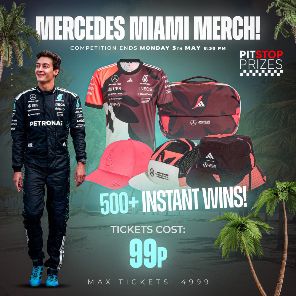 MIAMI SPECIAL: MERCEDES MERCH! 500+ INSTANT WINS!