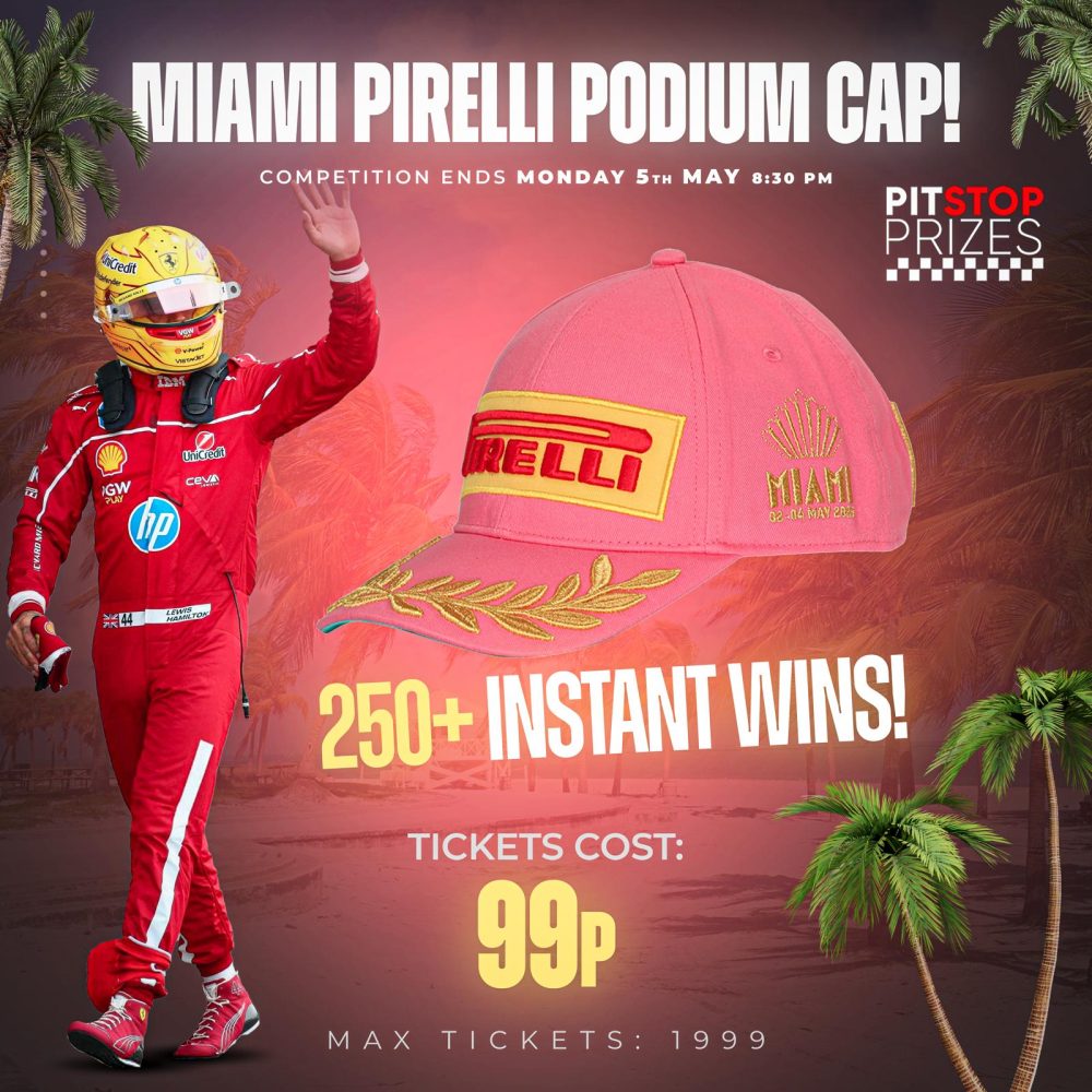 MIAMI SPECIAL: PIRELLI PODIUM CAPS! 250+ INSTANT WINS!