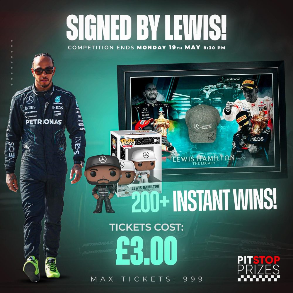 SIGNED BY LEWIS HAMILTON! 200+ INSTANT WINS!