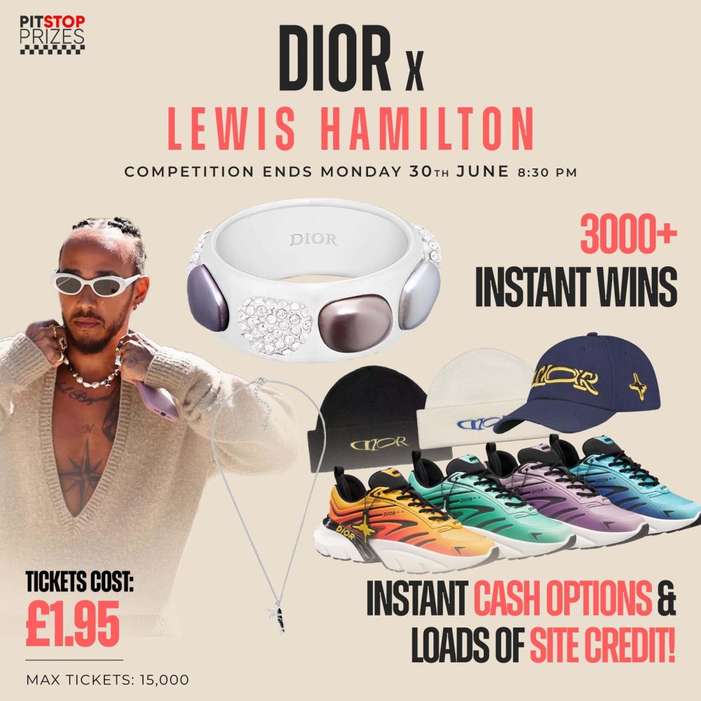 DIOR x LEWIS HAMILTON! WIN CASH INSTANTLY! 3000+ INSTANT WINS!