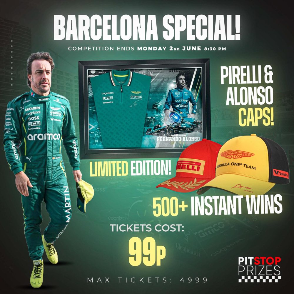 SIGNED BY ALONSO! SPECIAL BARCELONA CAPS! 500+ INSTANT WINS!
