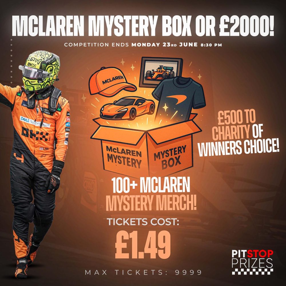 MCLAREN MYSTERY BOX OR HOTEL STAY OR £2000! 1000+ INSTANT WINS!