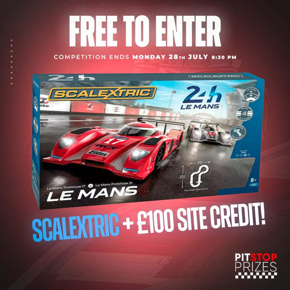 FREE TO ENTER: SCALEXTRIC SET + £100 SITE CREDIT!