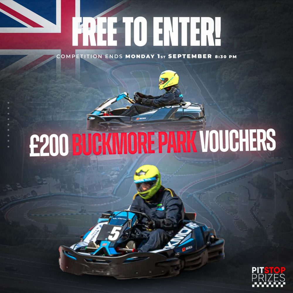 FREE TO ENTER: £200 BUCKMORE PARK VOUCHER OR PITSTOP CREDIT!