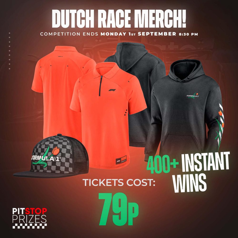 79p COMP: DUTCH RACE MERCH! 400+ INSTANT WINS!