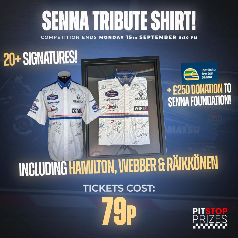 SENNA TRIBUTE SHIRT! 20+ SIGNATURES