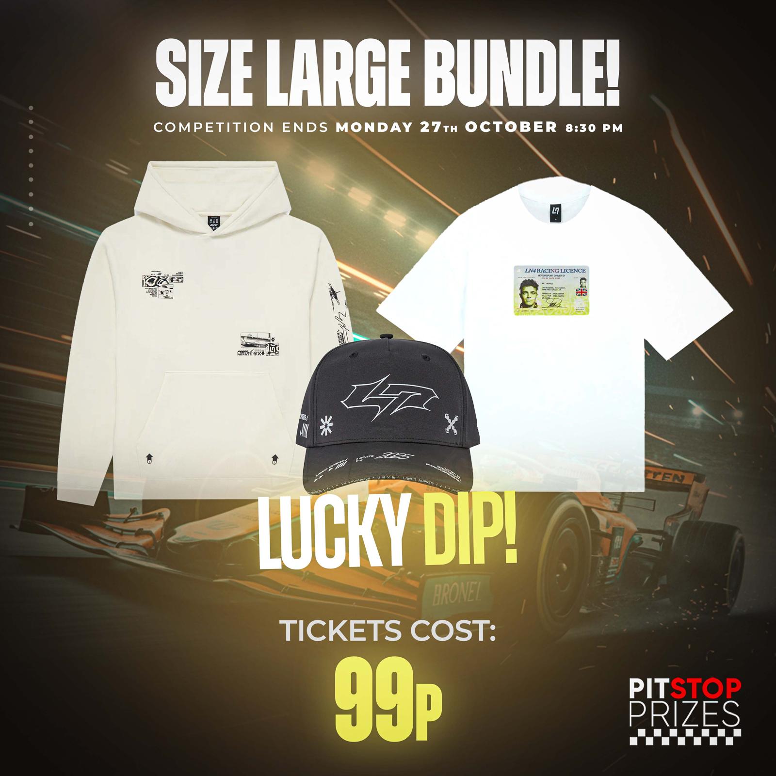 99p: MERCH BUNDLE - SIZE LARGE!